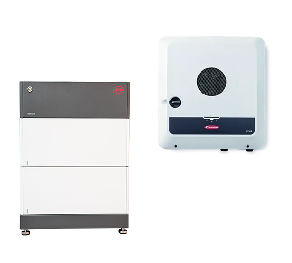 Fronius Symo GEN24 12.0 SC Plus mit BYD HVS 5.1 HV-Speichersystem, 5,12 kWh nutzbar, 3-phasig