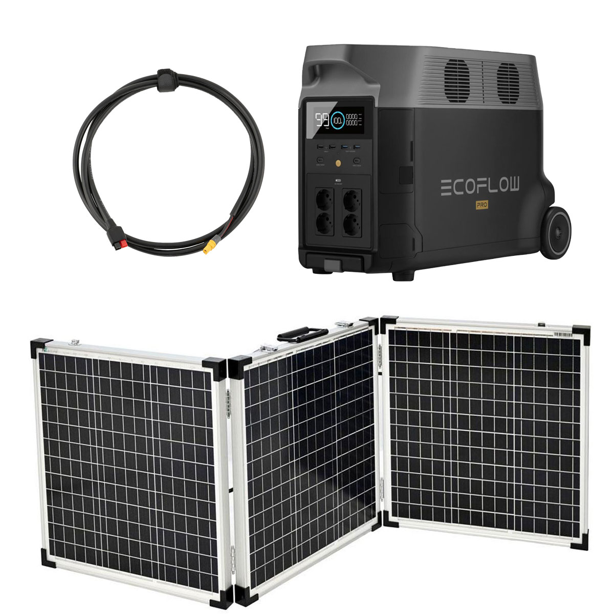 EcoFlow Delta Pro 3600Wh Portable Powerstation mit 150W Solarkoffer