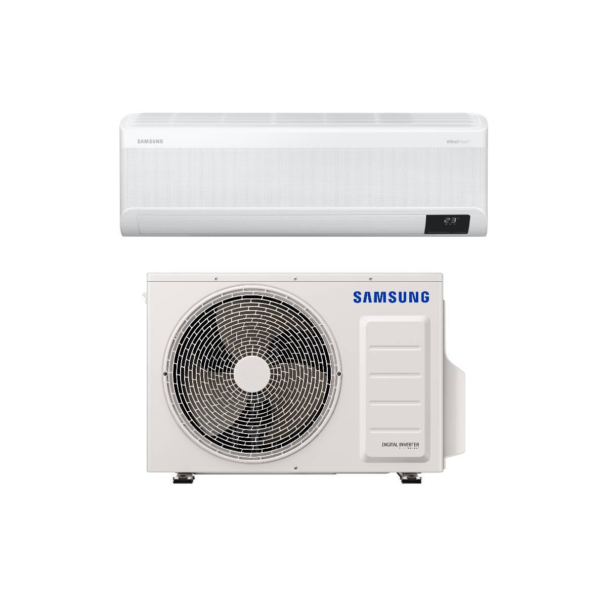 Samsung Exklusiv 09 Single Split Klimaanlage AR09TXEAAWKN Exklusiv Wandgerät K 2.5 kW H 3.2 kW + Samsung AR09TXEAAWKX Exklusiv Außengerät
