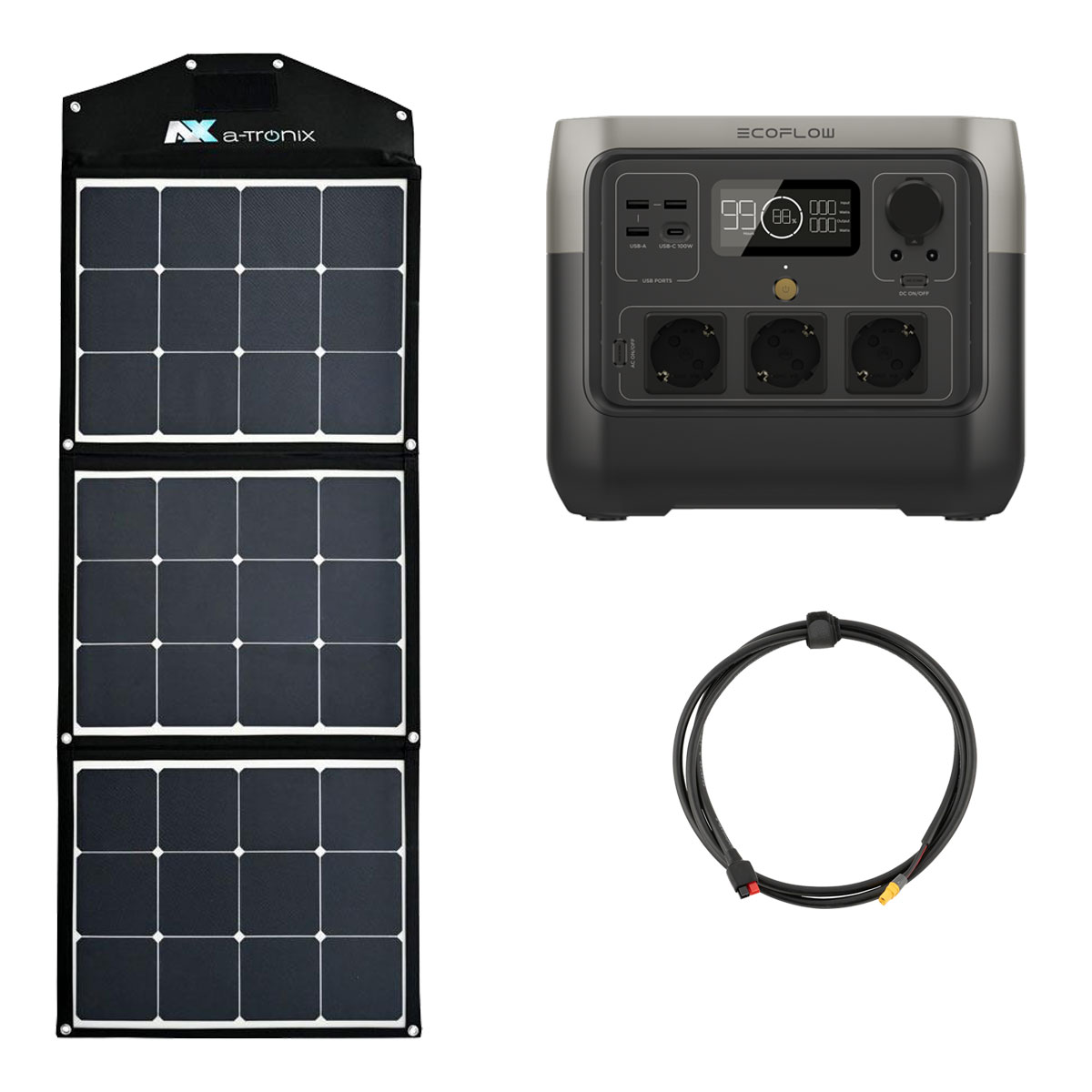 EcoFlow River 2 Pro 768Wh Portable Powerstation mit 135W Solarmodul