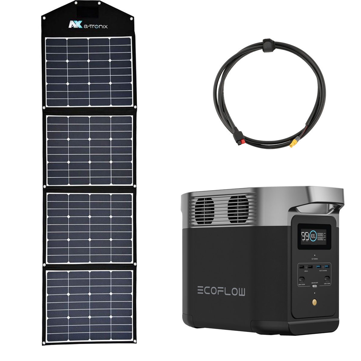 EcoFlow Delta 2 1024Wh Portable Powerstation mit 180W Solarmodul