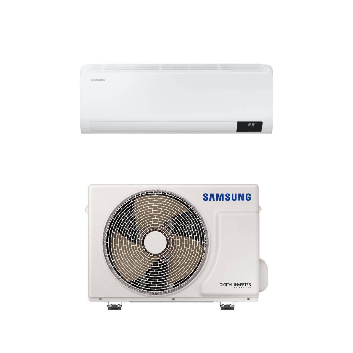 Samsung Airise 09 Single Split Klimaanlage AR09TXHZAWKX Airise Außengerät K 2.5 kW H 3.2 kW + AR09TXHZAWFJM Airise Wandgerät K 2.5 kW H 3.0 kW