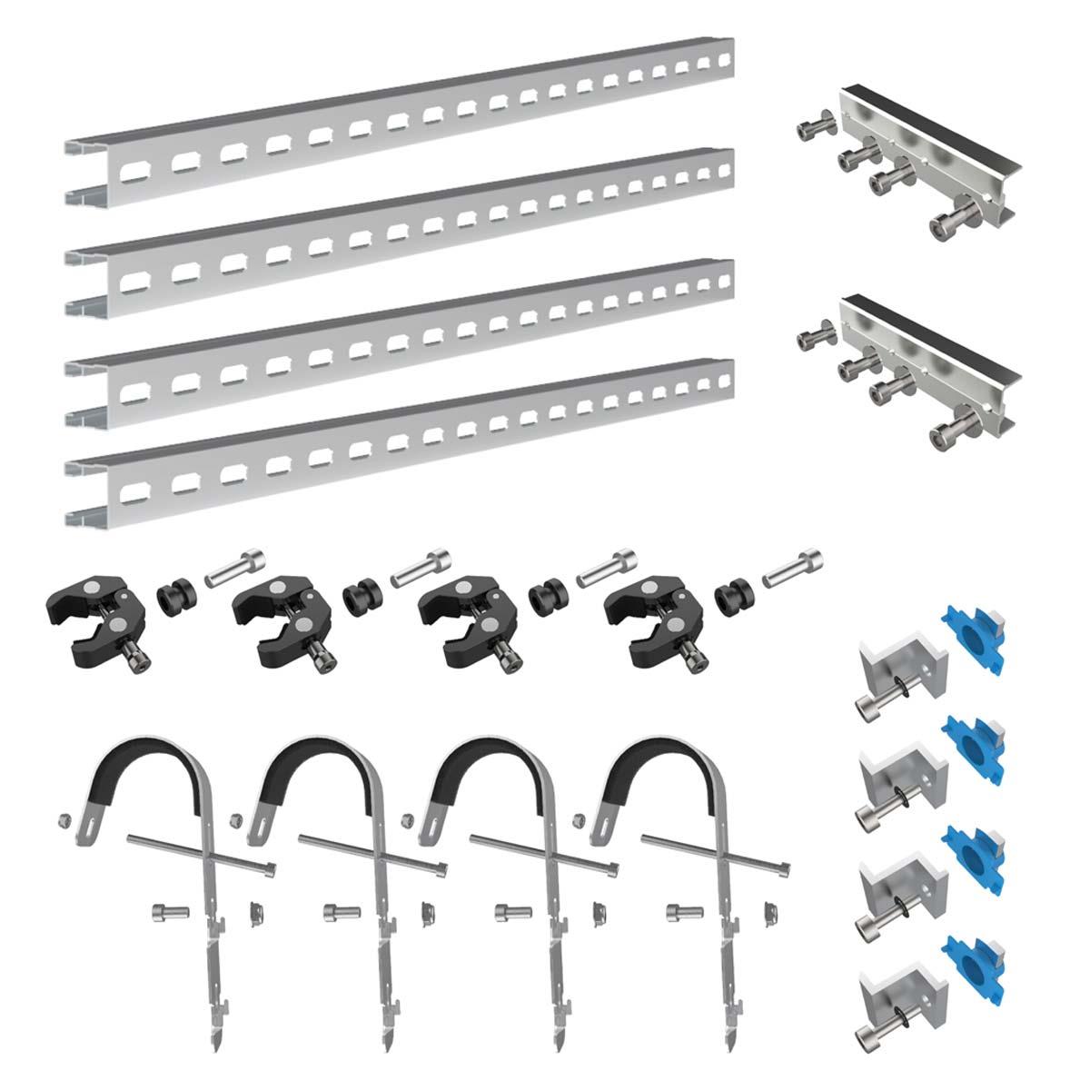 Balkonkraftwerk  MIC 800 0,8kW mit 800W Solarpanel, Halterungen, Wifi-Stick, Growatt