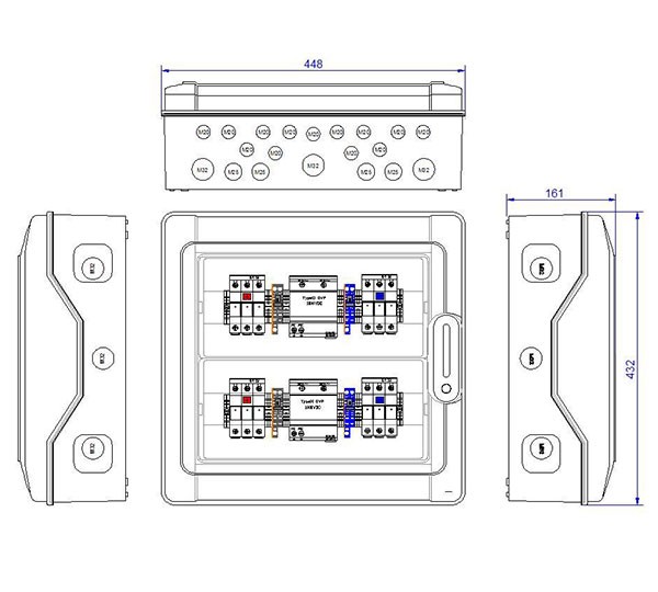 GAK TYPE S-1000-2x3S(x2)xx-X-BC-PC-1.0 Generatoranschlusskasten