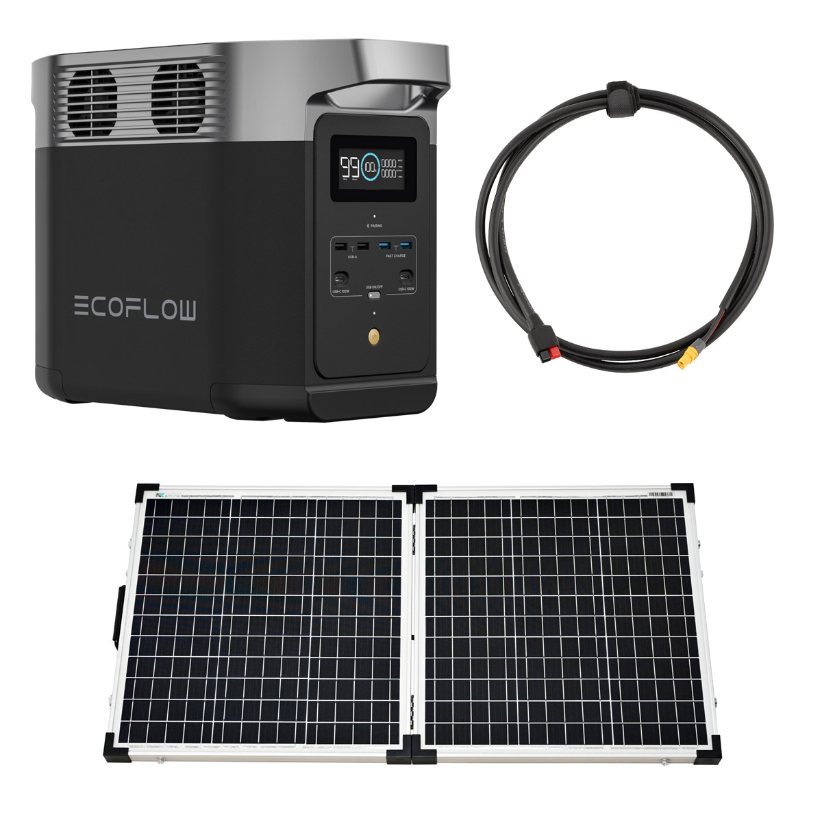EcoFlow Delta 2 1024Wh Powerstation mit 100W Solarpanel