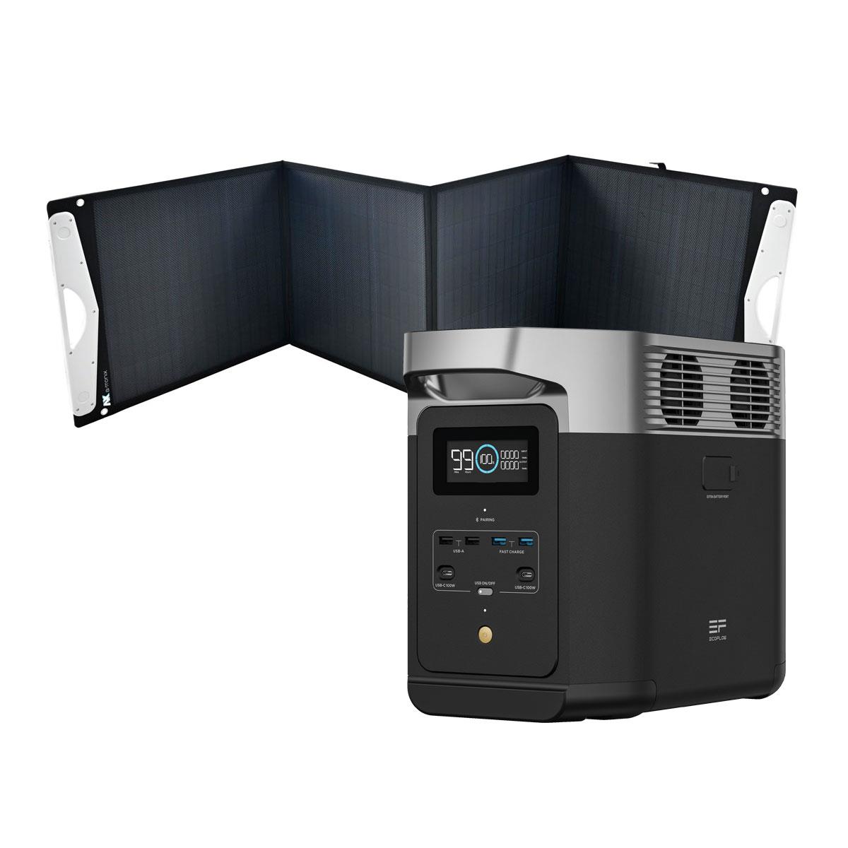 Ecoflow Delta 2 1024Wh Powerstation mit a-TroniX Solar Bag 200W