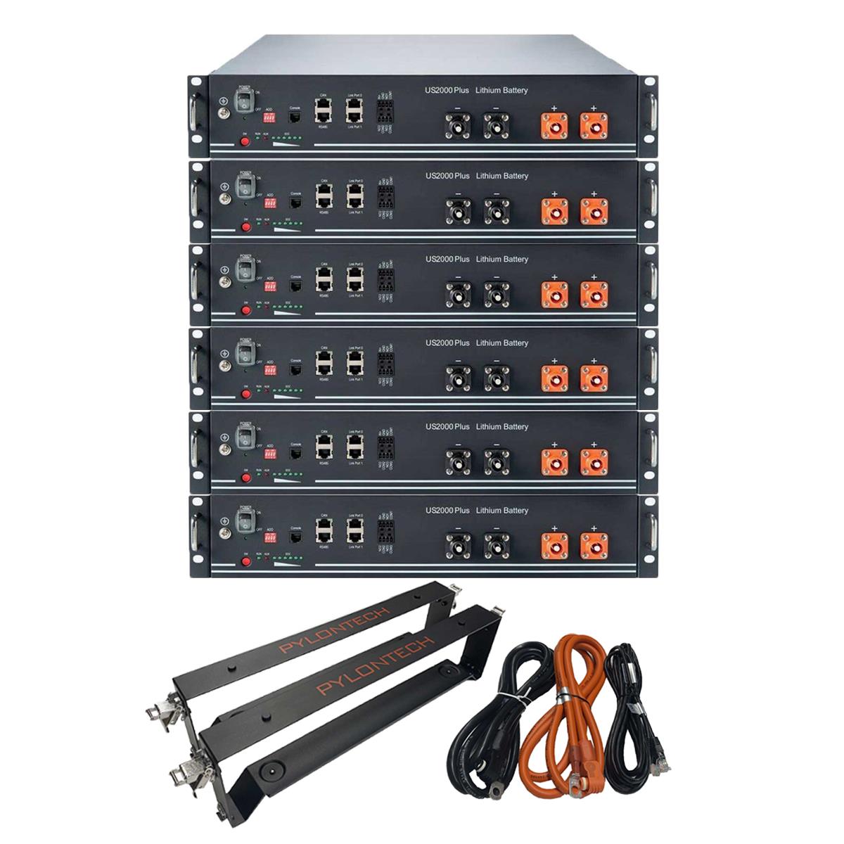 Pylontech 14,4 kWh Solarspeicher Lithium LiFePO4 inkl. Halterung, Rack und BMS