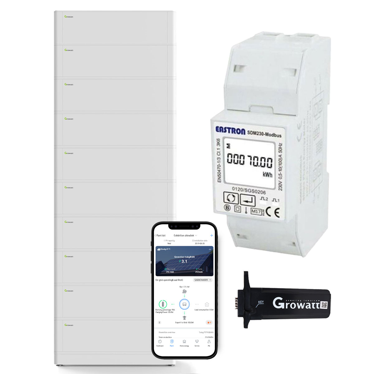Growatt ARK 25.6kWh Niedervolt-Solarspeicher-Set inkl. Zubehör