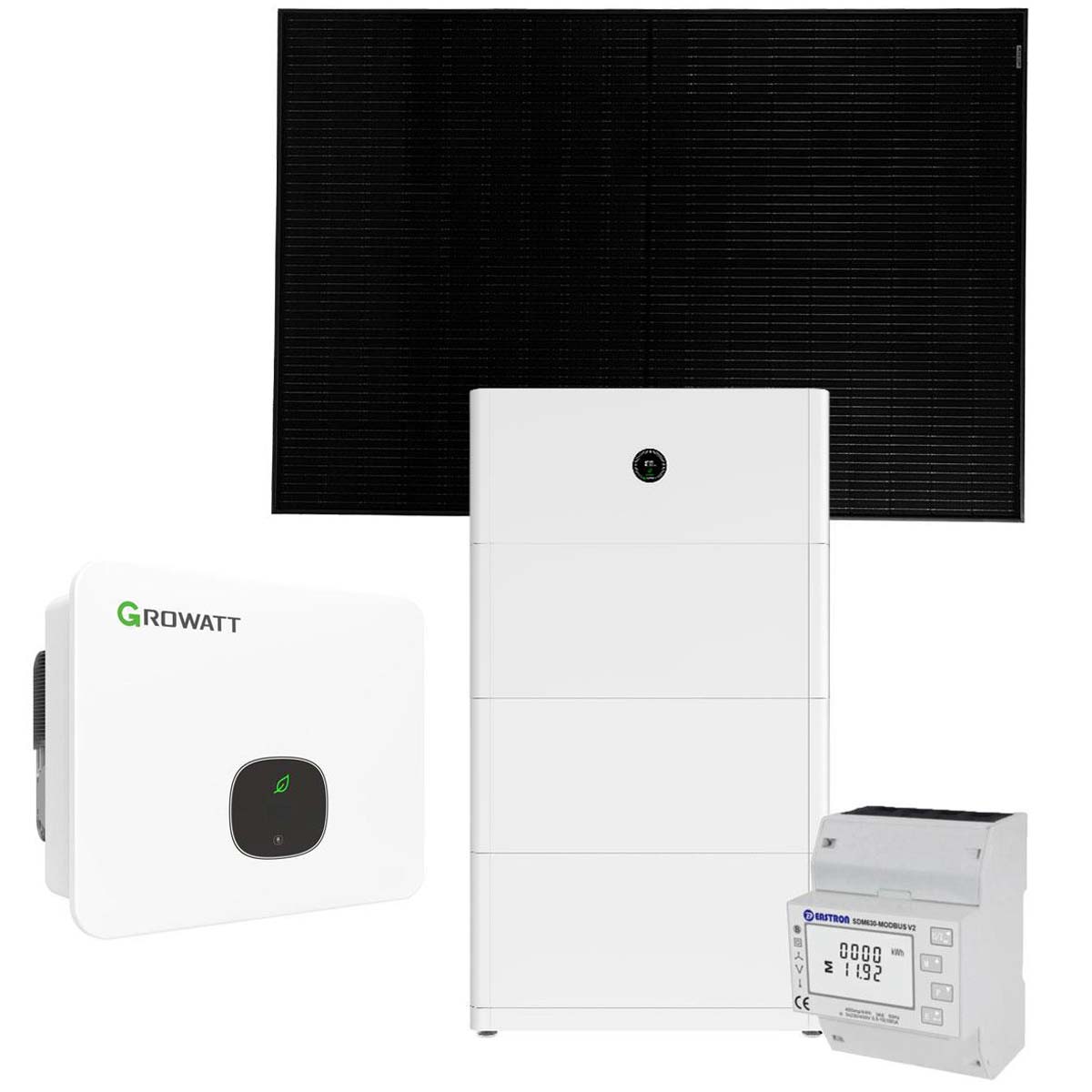 Growatt 12kWp PV-Komplettanlage mit Solarmodulen und 15 kWh Speicher