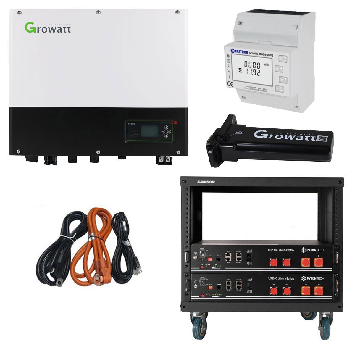 Growatt SPH3000TL BL-UP 3kW mit Pylontech US2000C 4,8kWh Solarspeicher