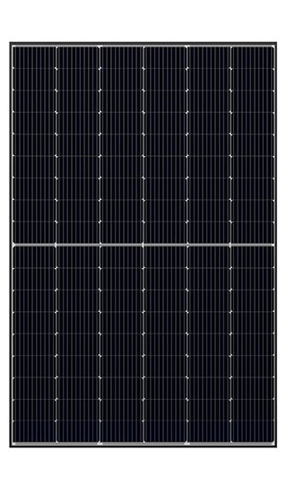 Luxor Solar Eco Line N-Type HJT 430W Glas-Glas Solarmodul für Photovoltaik-Anlagen Bifacial, EVO2, Rahmen schwarz, Front transparent