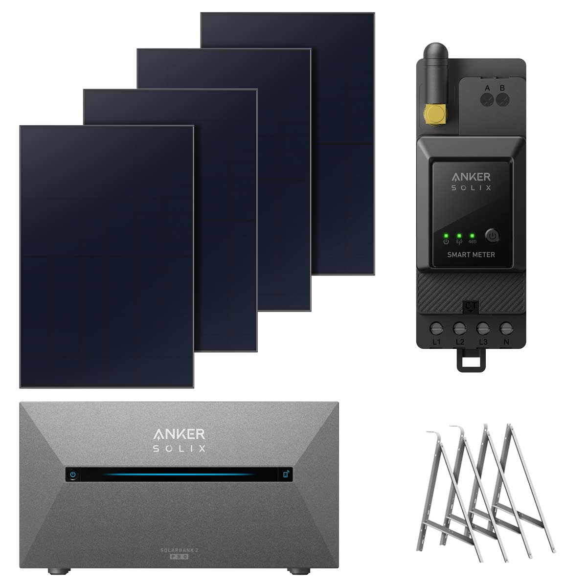 ANKER Balkonkraftwerk mit Speicher E1600 Pro, 1,6kW und 2x 440W Panel