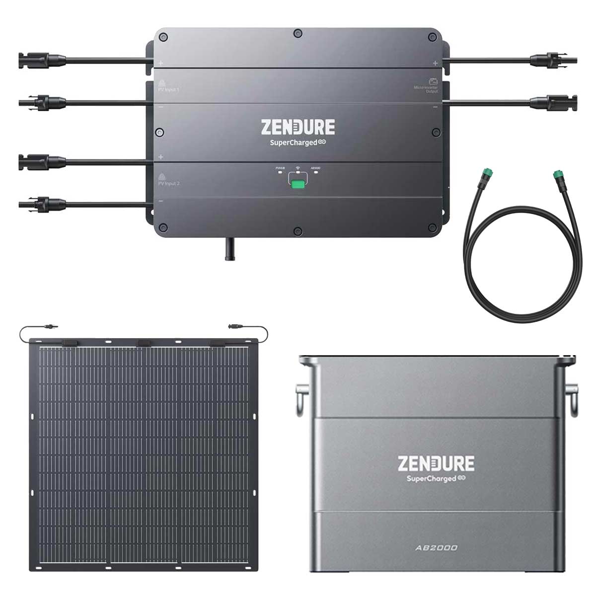Zendure Smart PV Hub 2000 Balkonkraftwerk bis 2.400 Watt, 1,92kWh Speicher, 4 x 220W Module