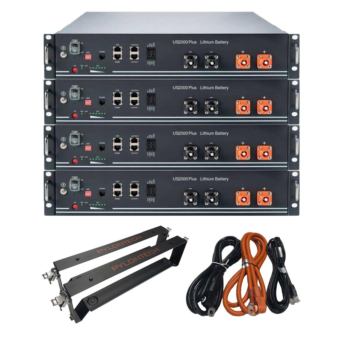 Pylontech 9,6 kWh Solarspeicher Lithium LiFePO4 inkl. Kabel, Halterung und BMS