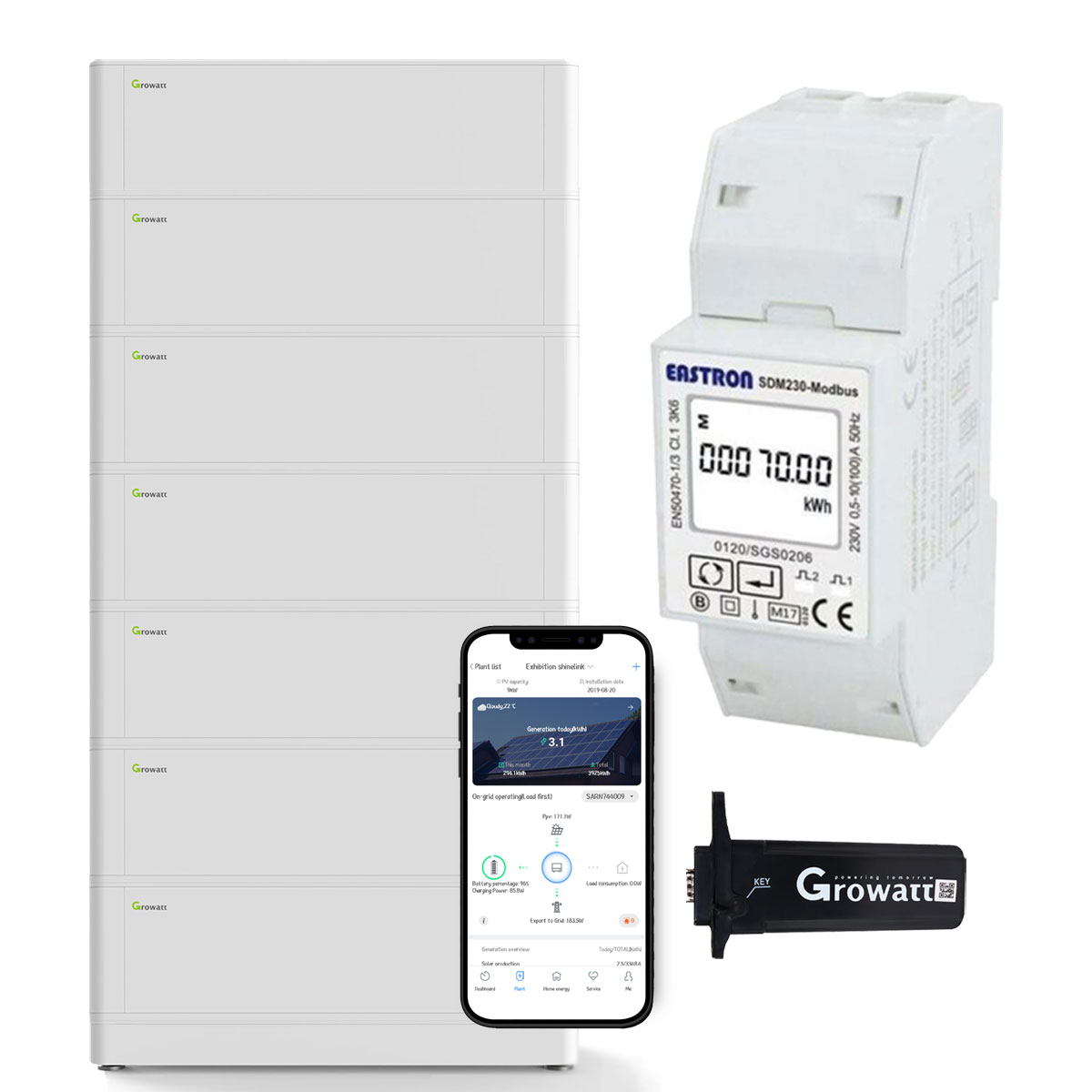 Growatt ARK 17.9kWh Niedervolt-Solarspeicher-Set inkl. Zubehör