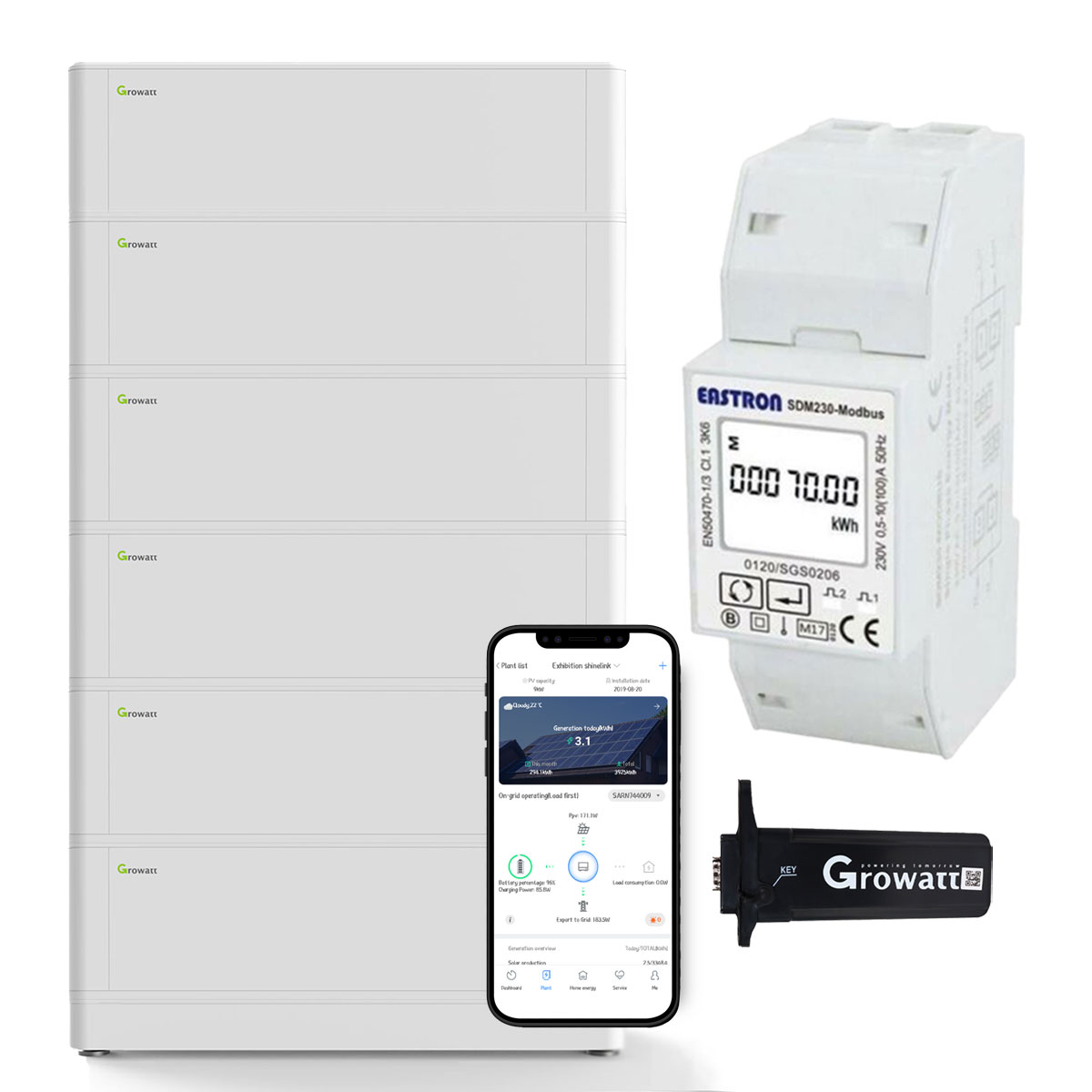 Growatt ARK 15.3kWh Niedervolt-Solarspeicher-Set inkl. Zubehör