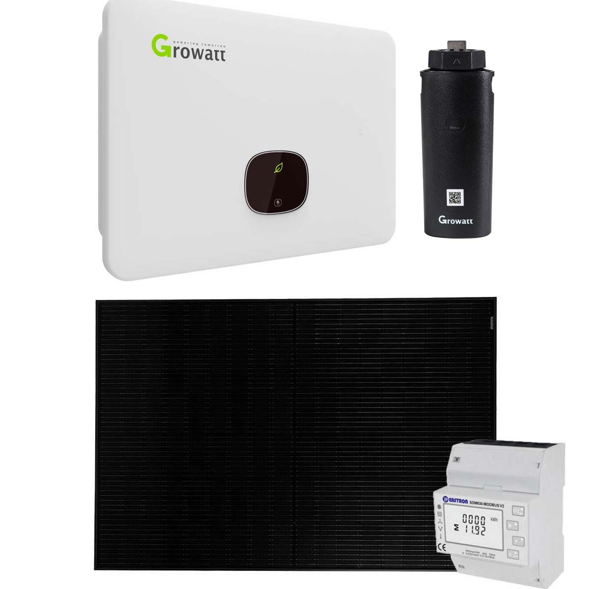 Growatt 20kWp Glas Glas PV-Anlage ohne Speicher mit MID 20KTL3-X 20kW