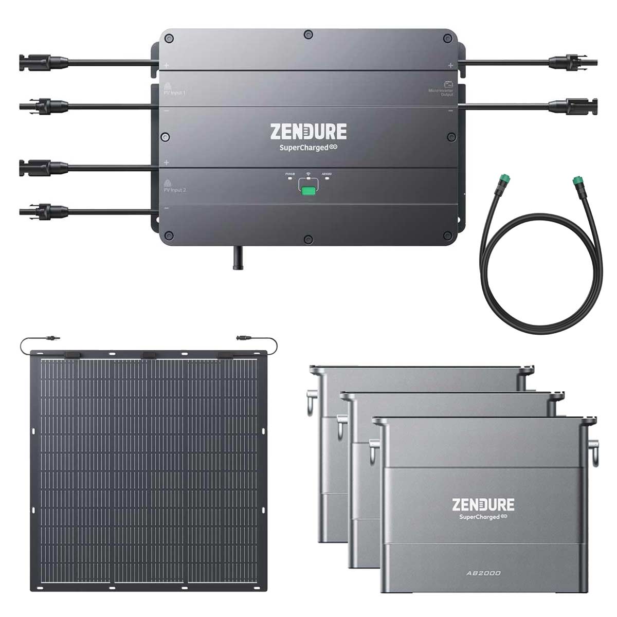 Zendure Smart PV Hub 2000 Balkonkraftwerk bis 2.400 Watt, 5,76kWh Speicher, 4 x 220W Module