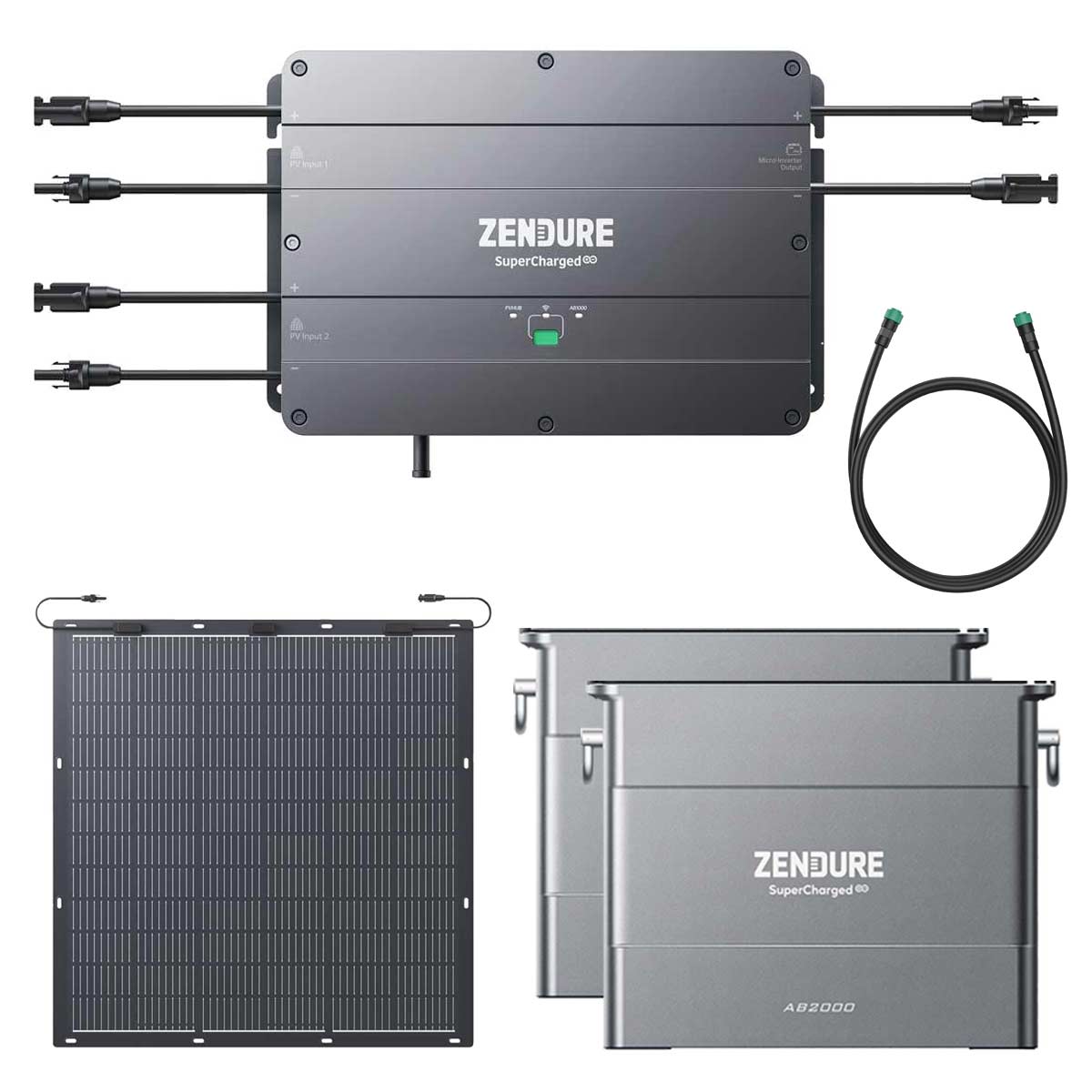 Zendure Smart PV Hub 2000 Balkonkraftwerk bis 2.400 Watt, 3,84kWh Speicher, 4 x 220W Module