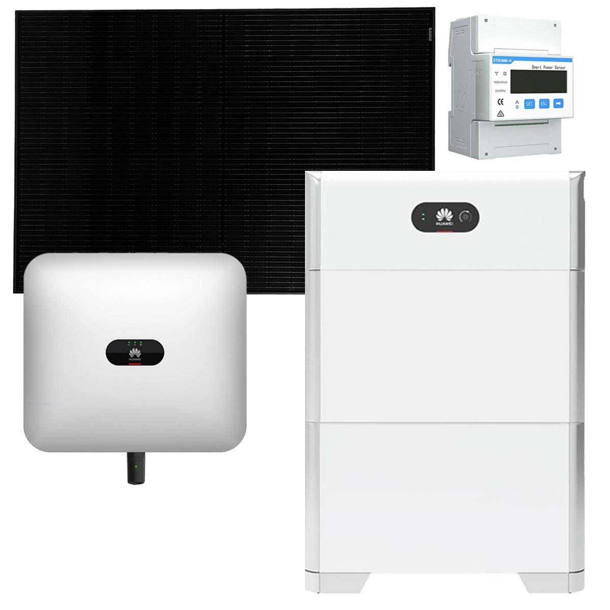 Huawei 6kWp PV Komplettanlage mit Glas Glas Modulen und 10kWh Speicher