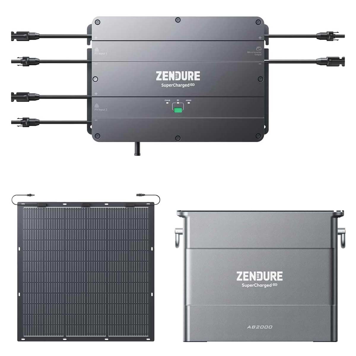 Zendure Smart PV Hub 2000 Balkonkraftwerk bis 2.400 Watt, 1,92kWh Speicher, 2 x 220W Module
