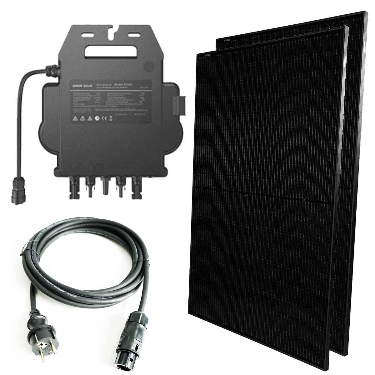 Marstek Balkonkraftwerk mit 800W Solarpanel,  MI0800W Mikrowechselrichter 0,8kW