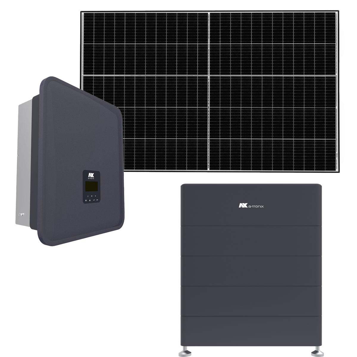 a-TroniX AX 10kWp PV-Komplettanlage mit Glas Glas Modulen und 14,4kWh Speicher