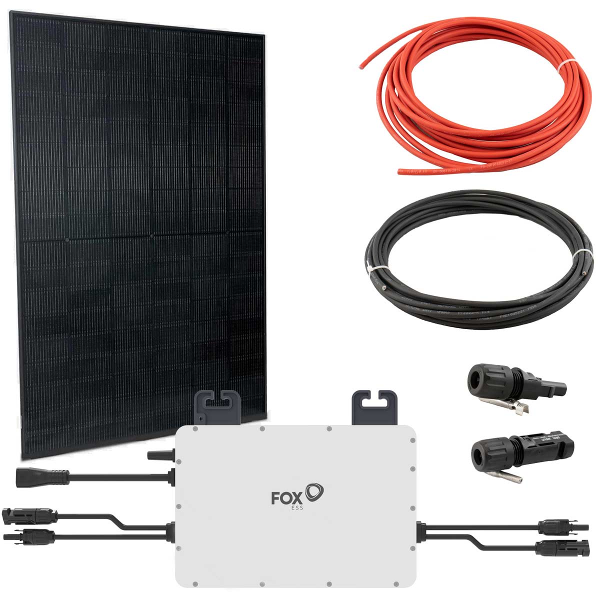 FOX ESS Balkonkraftwerk mit 430W Solarpanel, Halterungen, M1-800-E 0,8kW