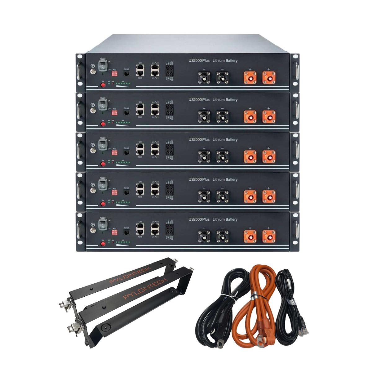 Pylontech 12kWh Solarspeicher Lithium LiFePO4 inkl. Kabel, Halterung und BMS