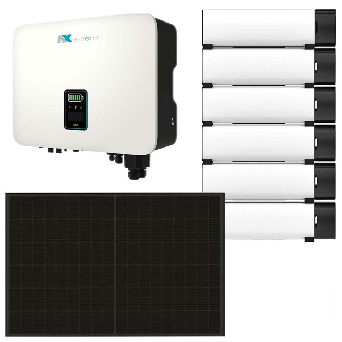 a-TroniX 11kWp PV Komplettanlage mit Glas Glas Modulen und 11,5kWh Speicher
