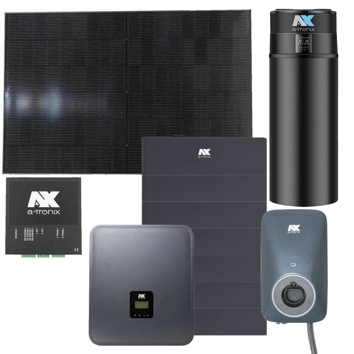 a-Tronix HEMS PV-Set 10 kWp + 300L Warmwasser-Wärmepumpe mit 20,1 kWh Speicher + Wallbox