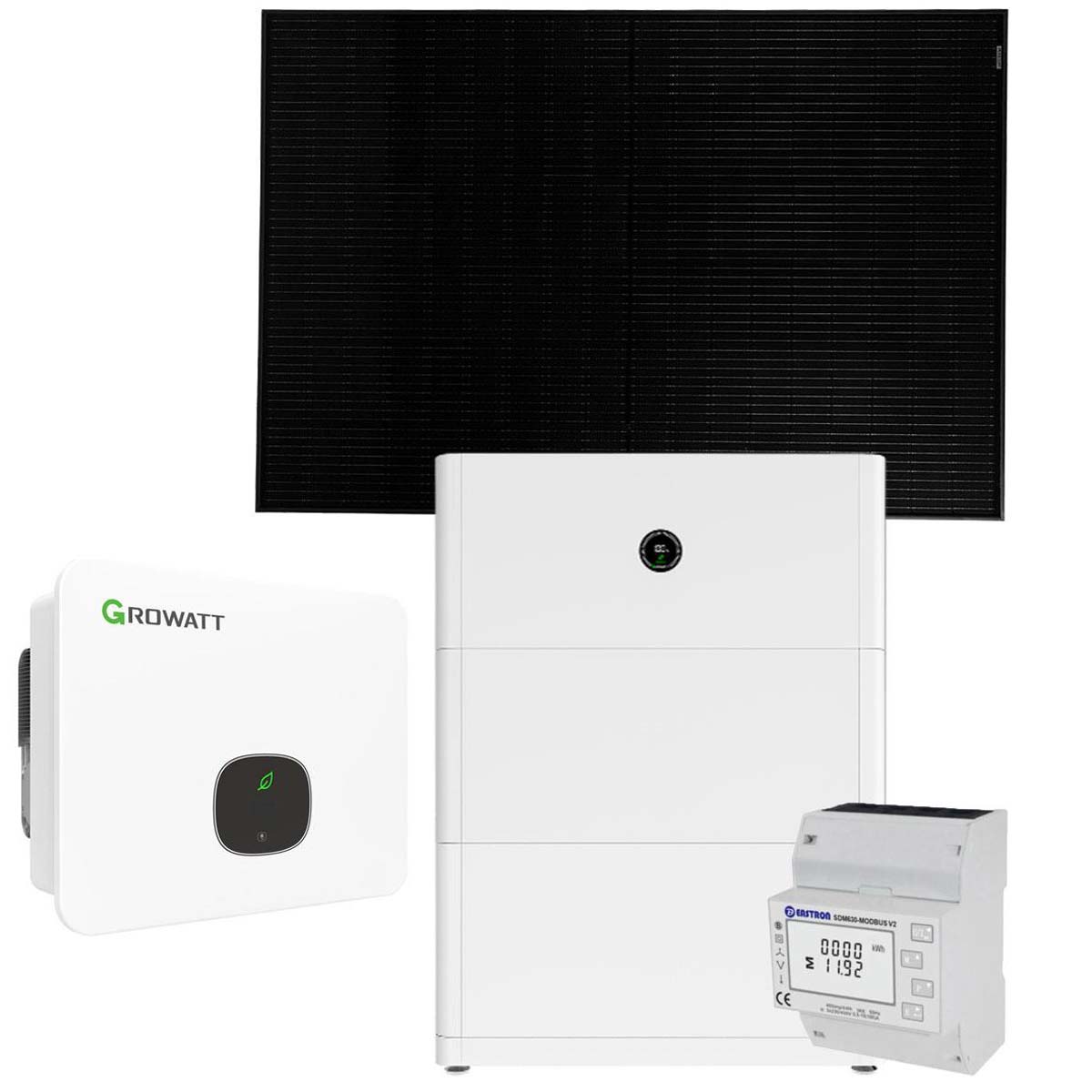 Growatt 11kWp PV-Komplettanlage mit Solarmodulen und 10 kWh Speicher