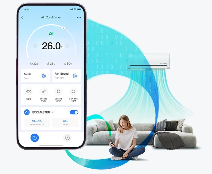 Ansicht der Midea Smart-Home-App.