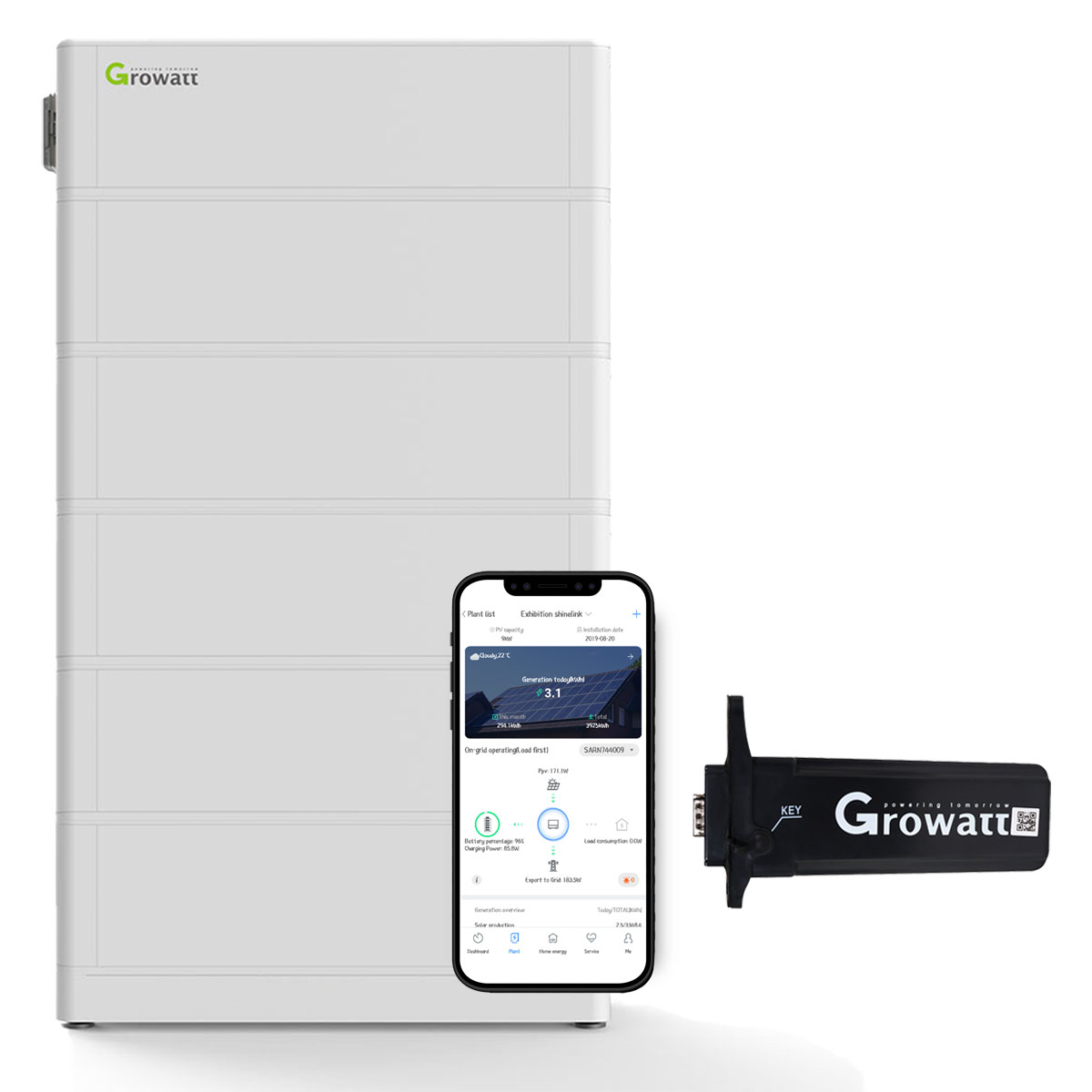 Growatt ARK 12.8kWh Hochvolt-Solarspeicher-Set für Growatt SPH TL3-BH-UP Serie