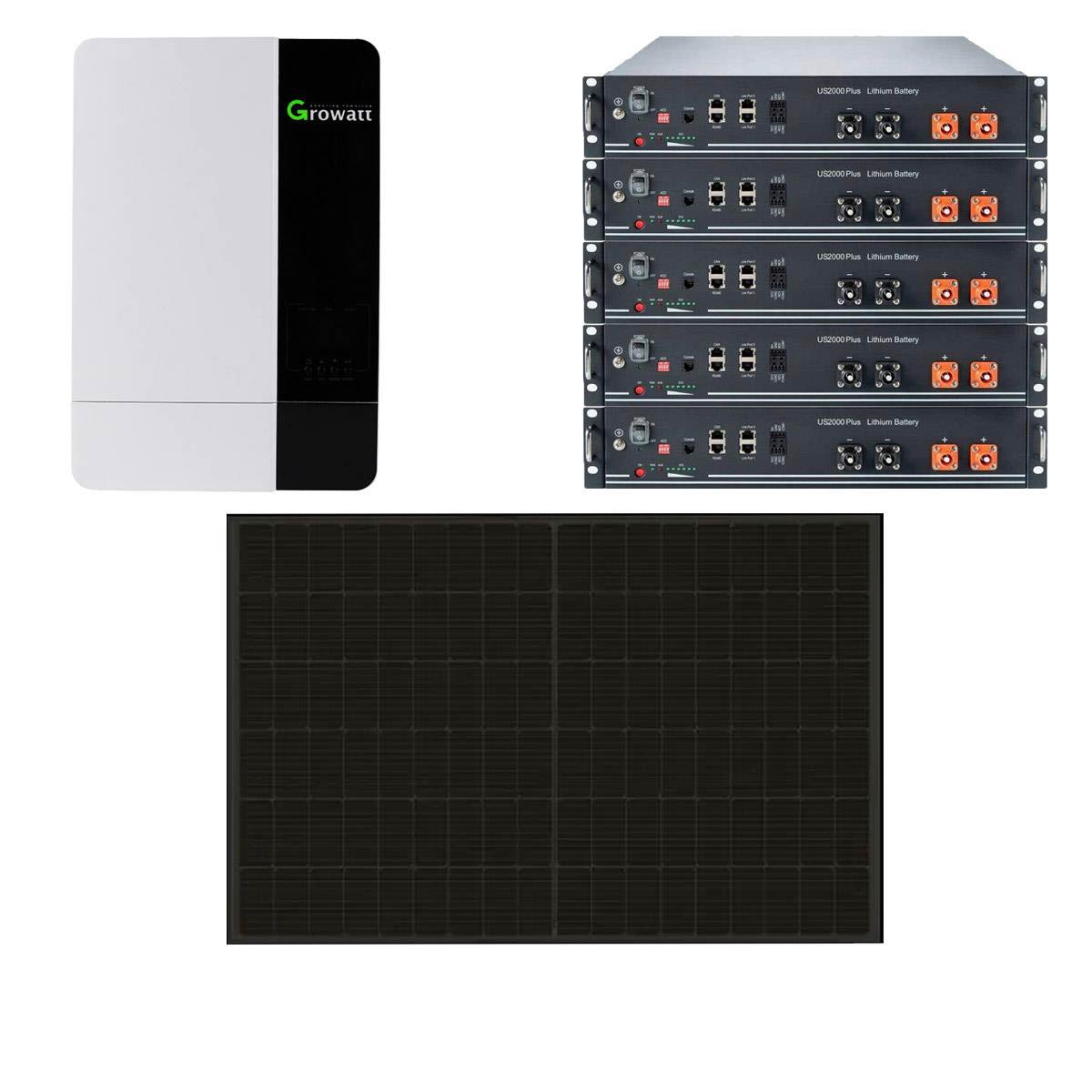 Pylontech 4kWp PV Komplettanlage mit Glas Glas Modulen und 12 kWh Solarspeicher