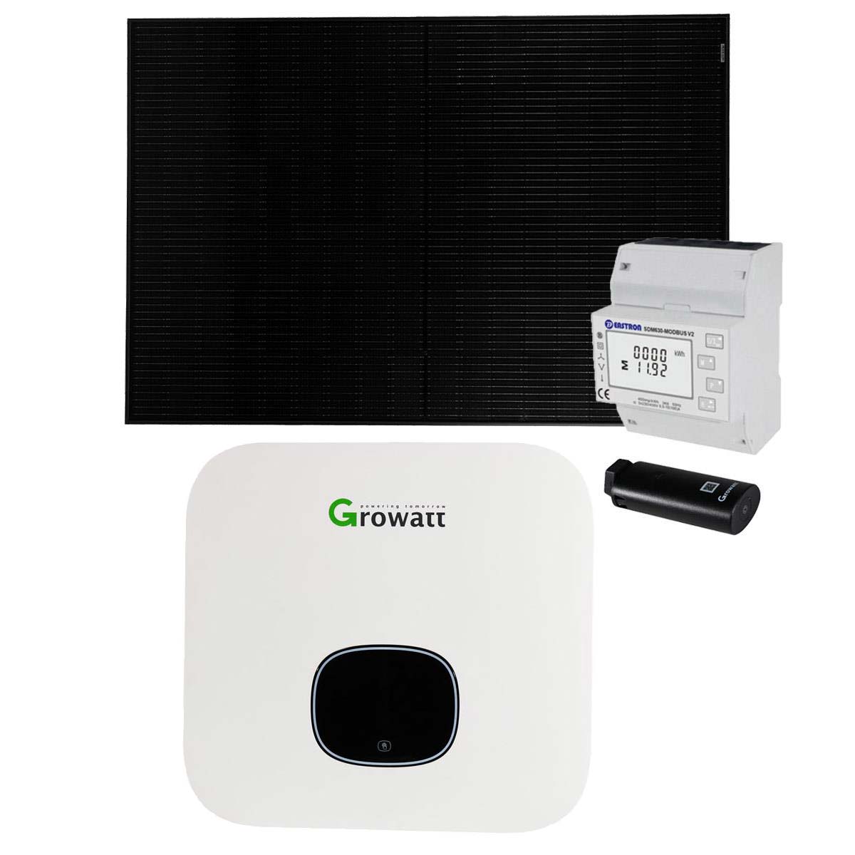 Growatt 4kWp Glas Glas PV-Anlage ohne Speicher mit MIN4200TL-XH