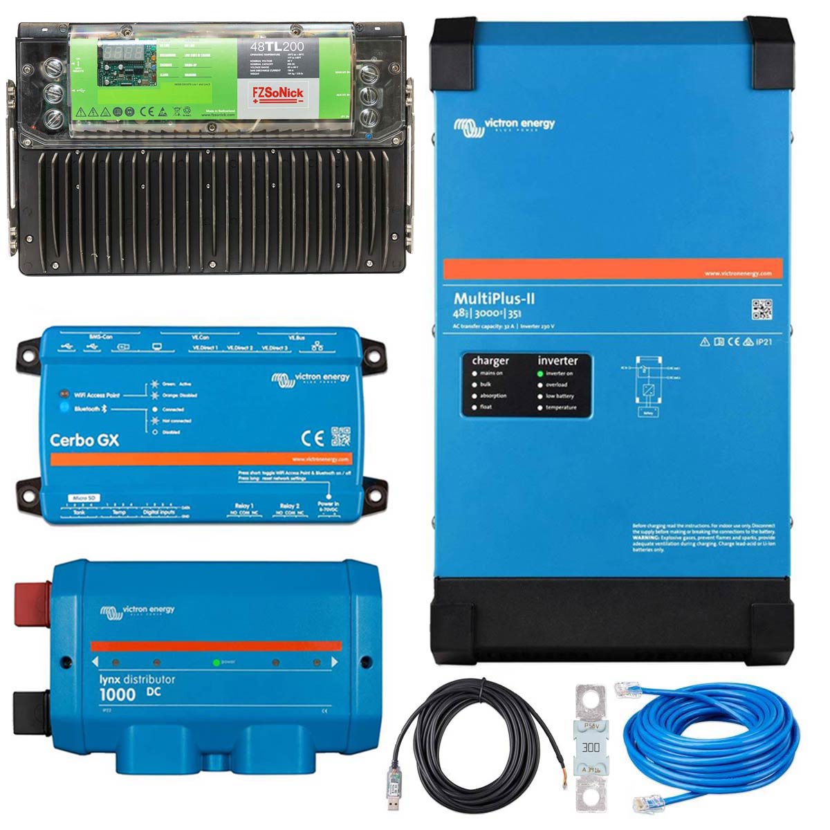 10 kWh Set Salzbatterie mit Victron MultiPlus 2 48/3000/35-32