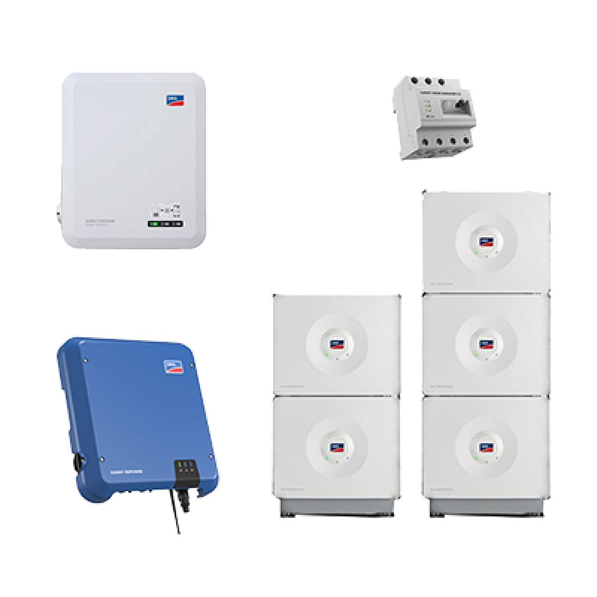 SMA Home Storage 16.4 + STP 10.0 SE + STP 10.0 HV-Speichersystem, 16,4 kWh