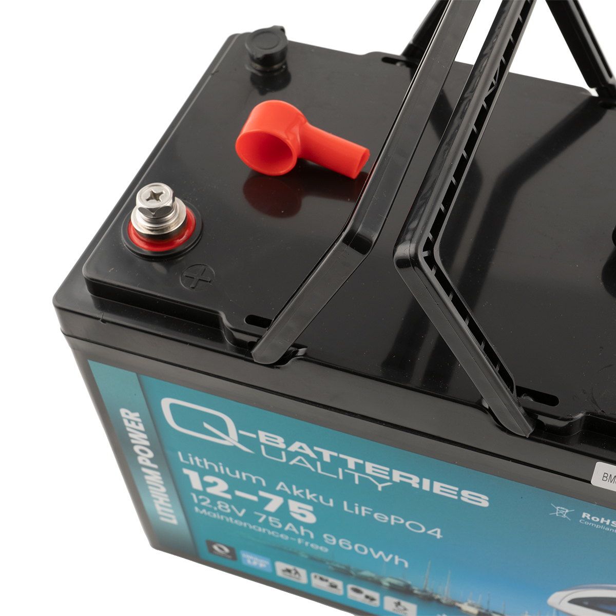 Q-Batteries Lithium Akku 12-75 12,8V 75Ah 960Wh LiFePO4 Batterie mit Bluetooth