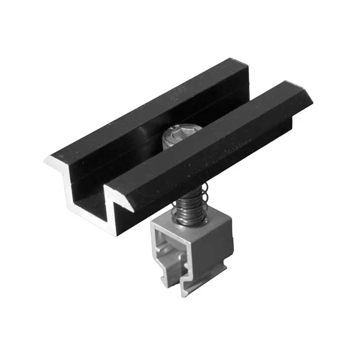 Mittelklemme mit Klick-System (schwarz, eloxiert) 35mm