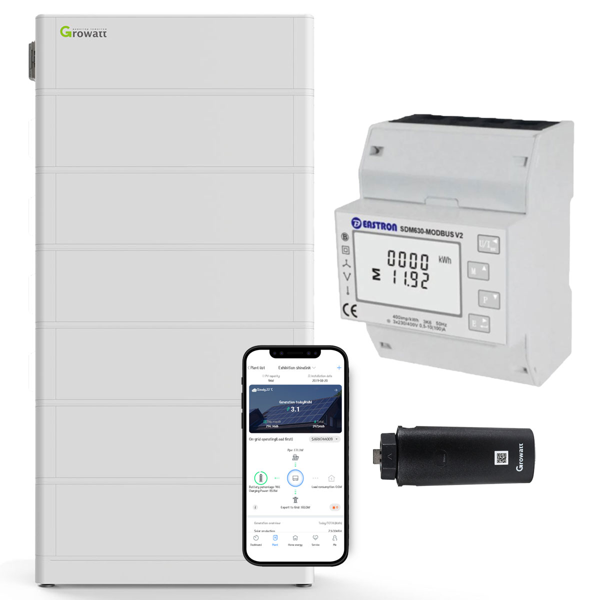 Growatt ARK 15.3kWh Hochvolt-Solarspeicher-Set für Growatt MOD TL3-XH Serie