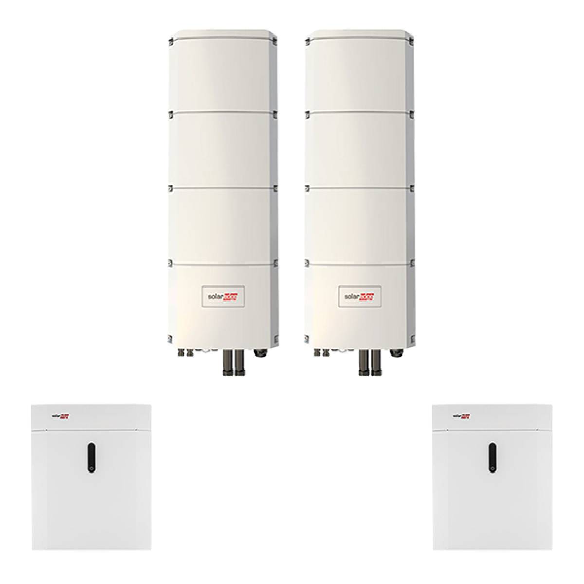 SolarEdge Home Battery 4.6 + 4.6 + SE5K-RWB + SE8K-RWB 2 x LV-System, 4,6 + 4,6 kWh