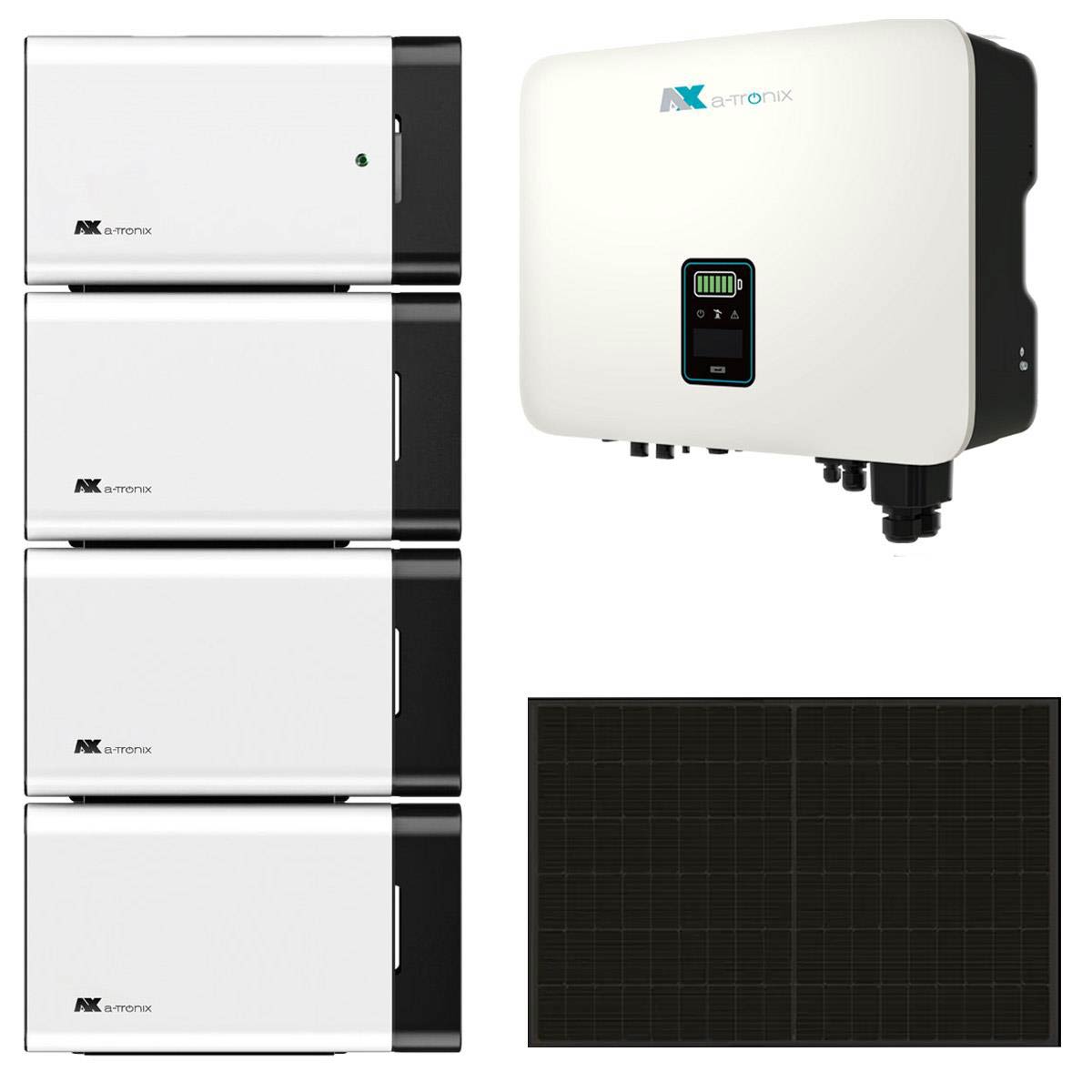 a-TroniX 3kWp PV Komplettanlage mit Glas Glas Modulen und 6,9kWh Speicher