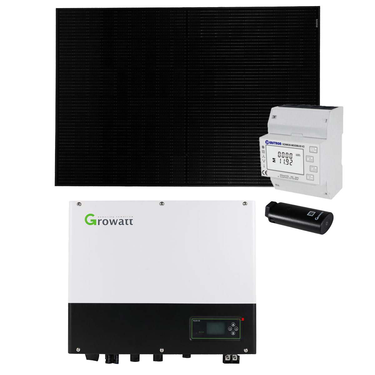 Growatt 4kWp Glas Glas PV-Anlage ohne Speicher mit SPH4000TL3-BH-UP