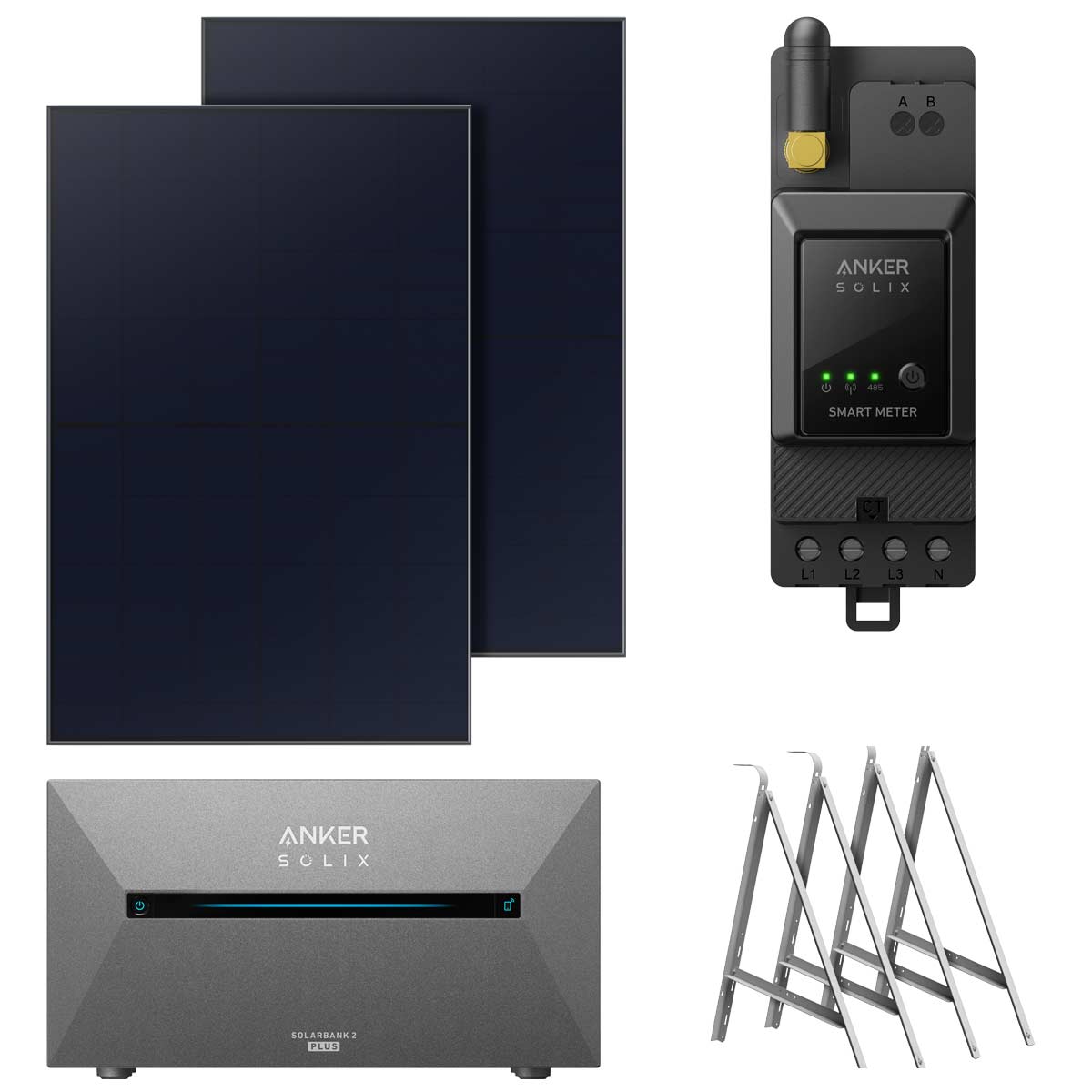 ANKER Balkonkraftwerk mit Speicher E1600 Plus, 1,6kW und 2x 440W Panel