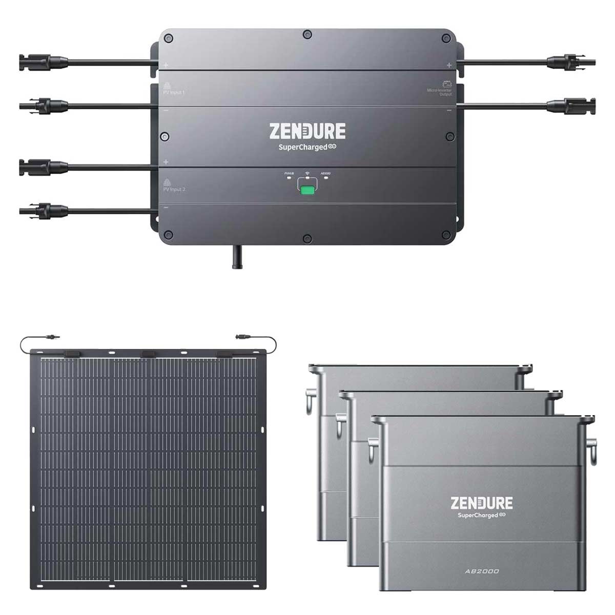 Zendure Smart PV Hub 2000 Balkonkraftwerk bis 2.400 Watt, 5,76kWh Speicher, 2 x 220W Module