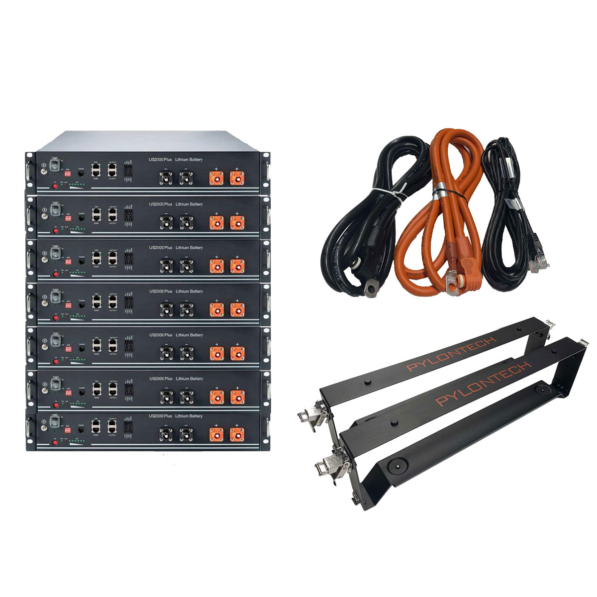 Pylontech 16,8 kWh Solarspeicher Lithium LiFePO4 inkl. Kabel, Halterung und BMS