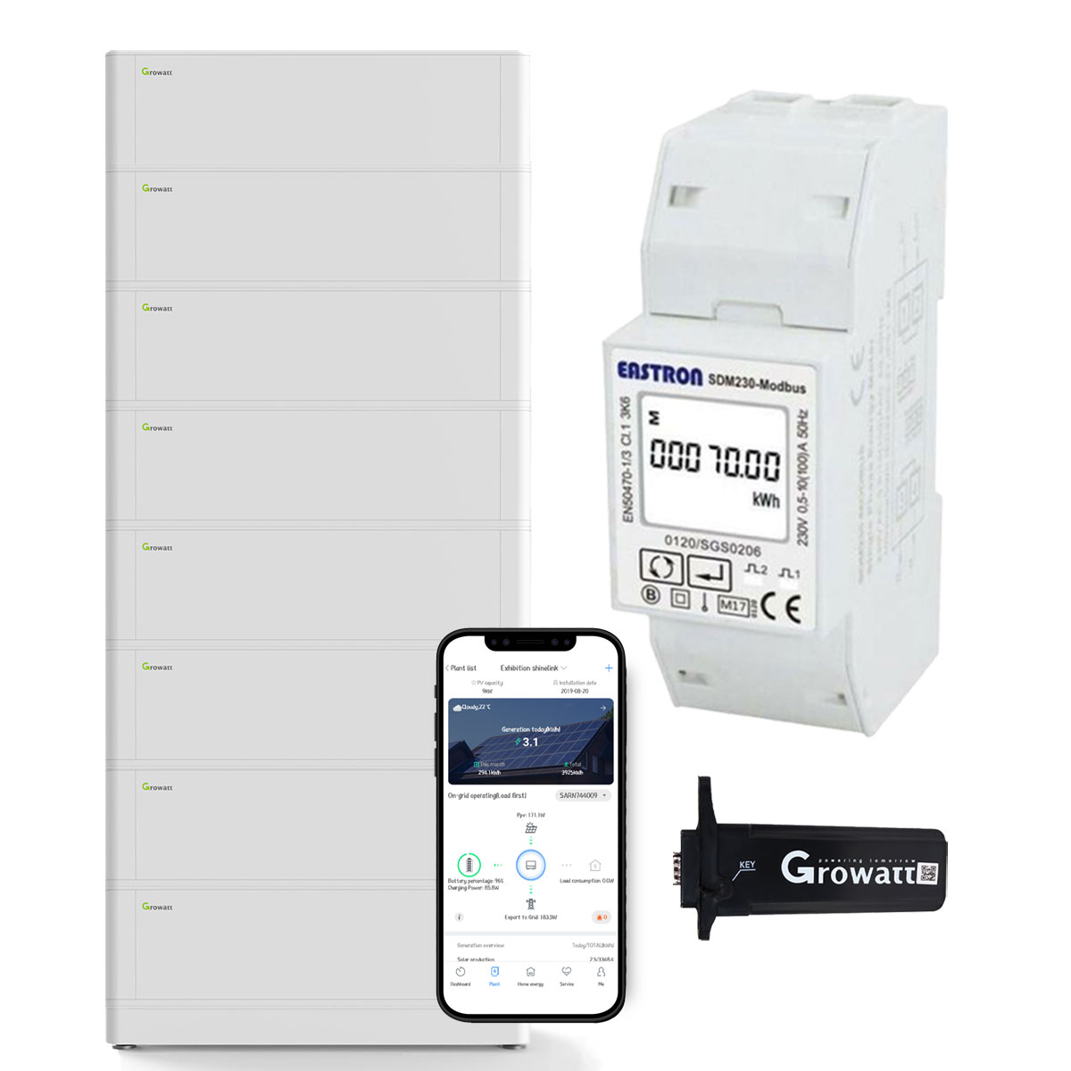 Growatt ARK 20.4kWh Niedervolt-Solarspeicher-Set inkl. Zubehör