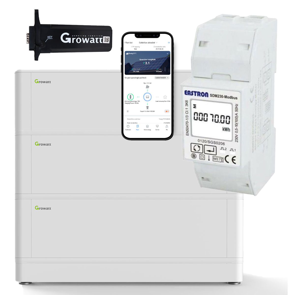 Growatt ARK 7.6kWh Niedervolt-Solarspeicher-Set inkl. Zubehör