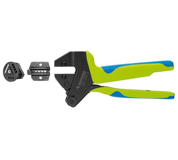 CRIMPING PLIERS PEW 12 (+ MC4 DIE + LOCATOR) Crimp-Systemzange PEW12 mit MC4-Einsatz + Locator